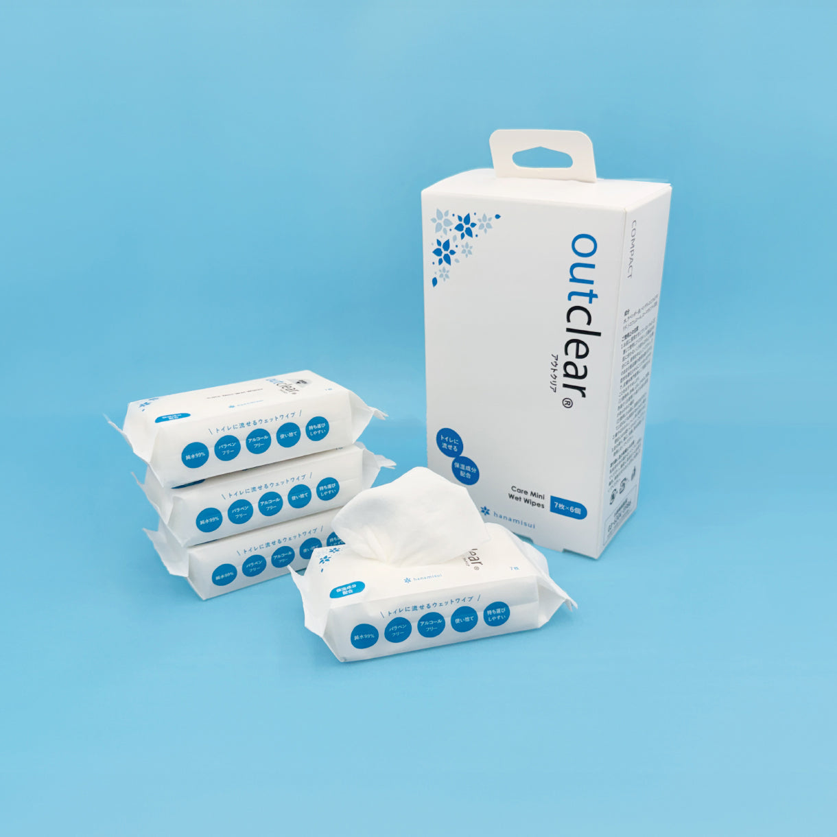 ケア ミニ ウェットワイプ ＜ふきとり用化粧水＞ 1箱（6個入り）